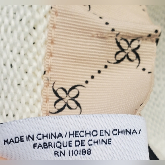 Nine West Floppy Cream Hat Suede accent one Size - Picture 8 of 9